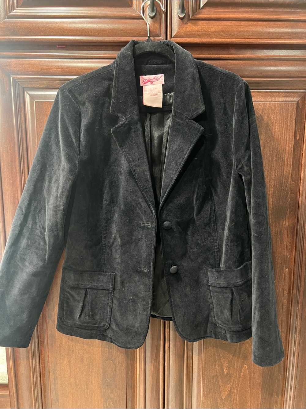 Black Velvet Blazer Jacket - Women's Tailored Coat